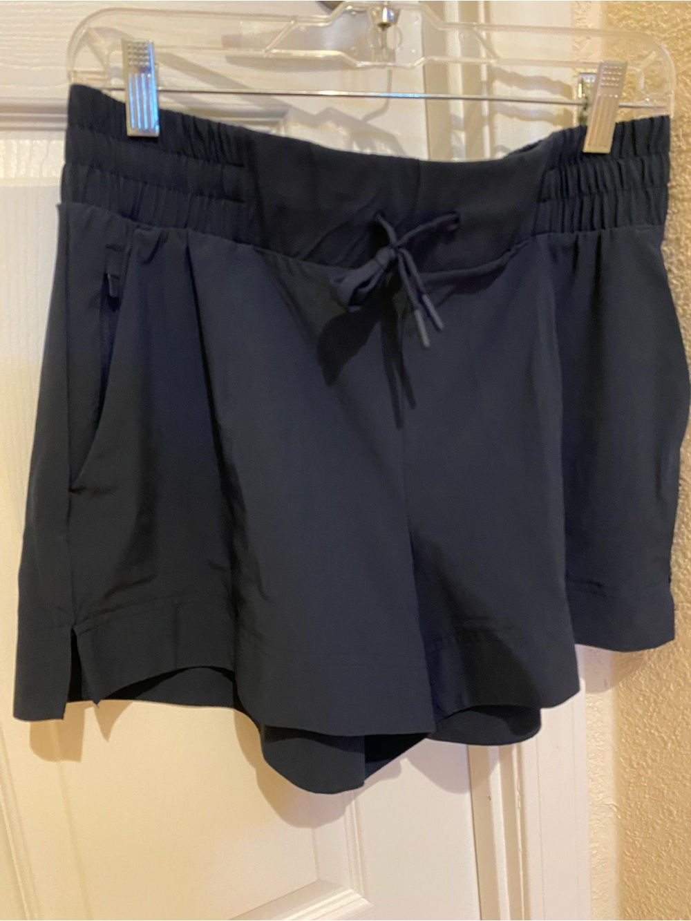 all in motion Navy Elastic-Waist Drawstring Athletic Shorts